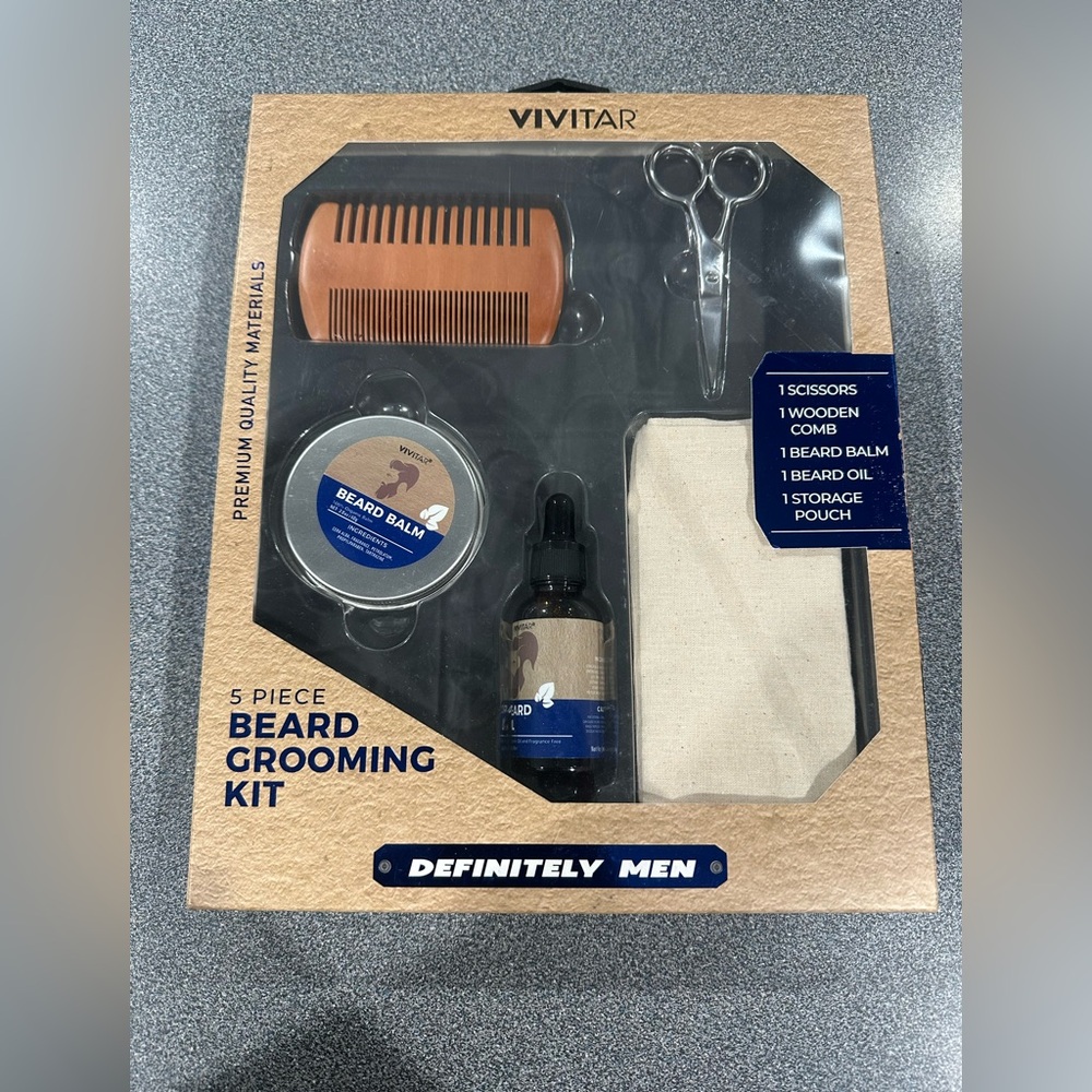 Vivitar PGV257-NOC 5-Piece Men's Beard Grooming Set new